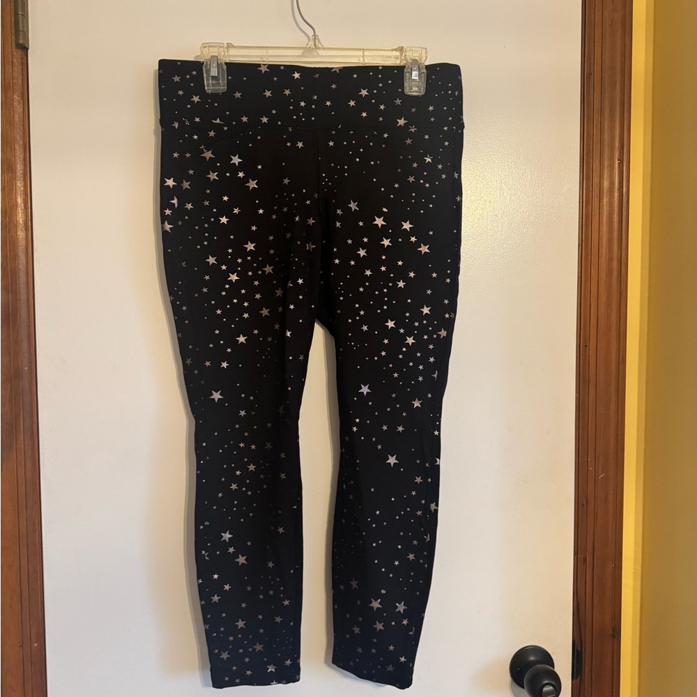 Torrid Pixie Pull-On Pants Black Star Print Size 00R/Med 8-10